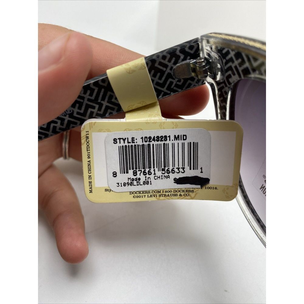 Dockers Large Plastic Way Style Sunglasses Black NEW 3382 - Picture 5 of 6